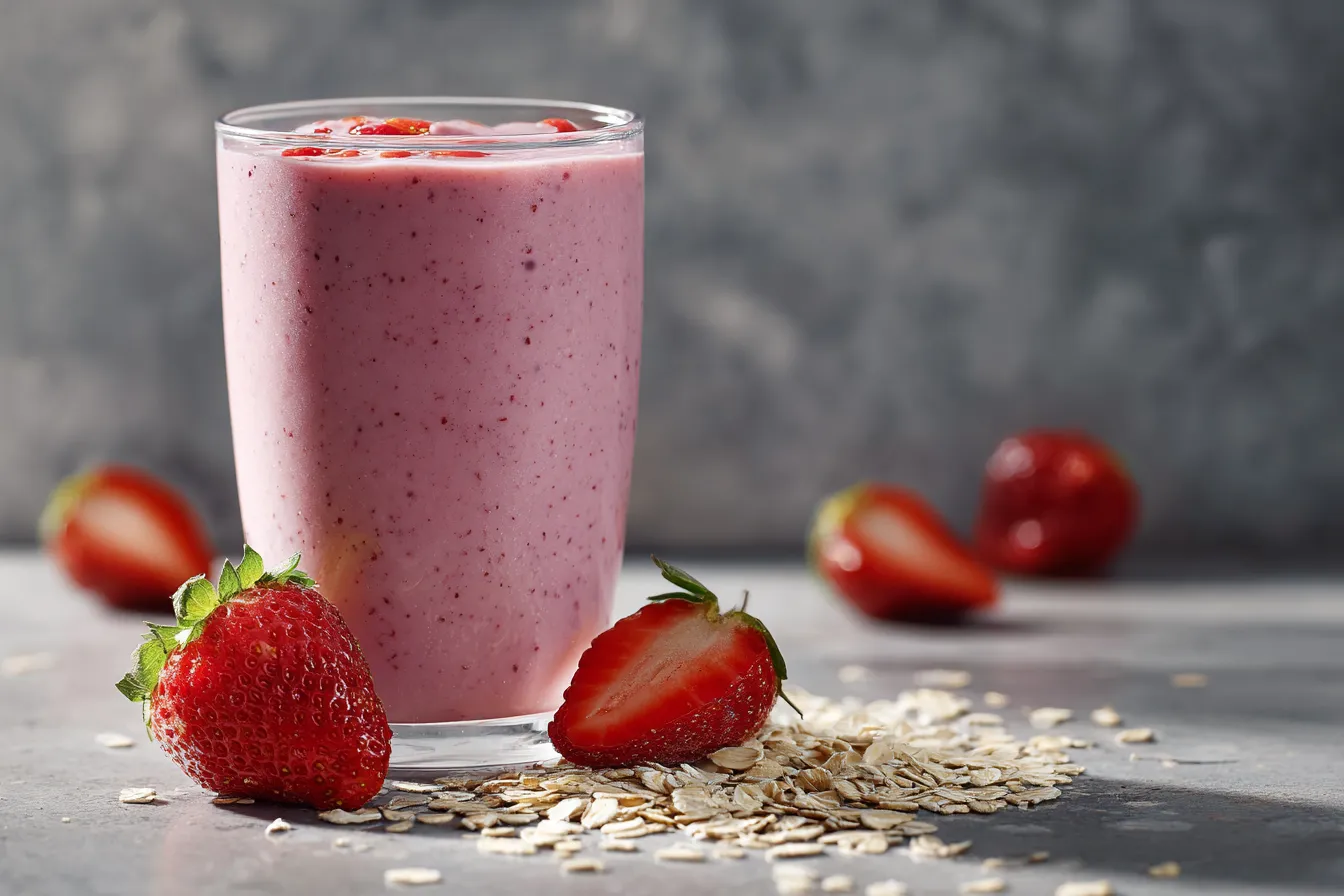 Strawberry Oatmeal Breakfast Smoothie