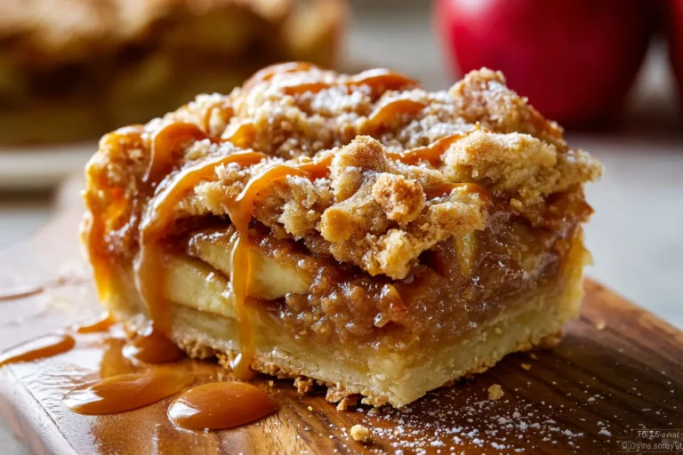 The BEST Salted Caramel Apple Pie Bars
