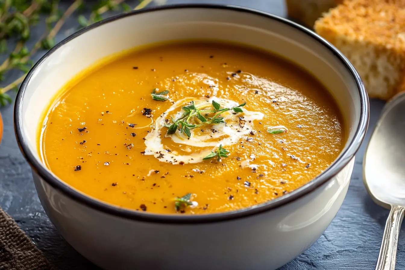 The BEST Slow Cooker Butternut Squash Soup