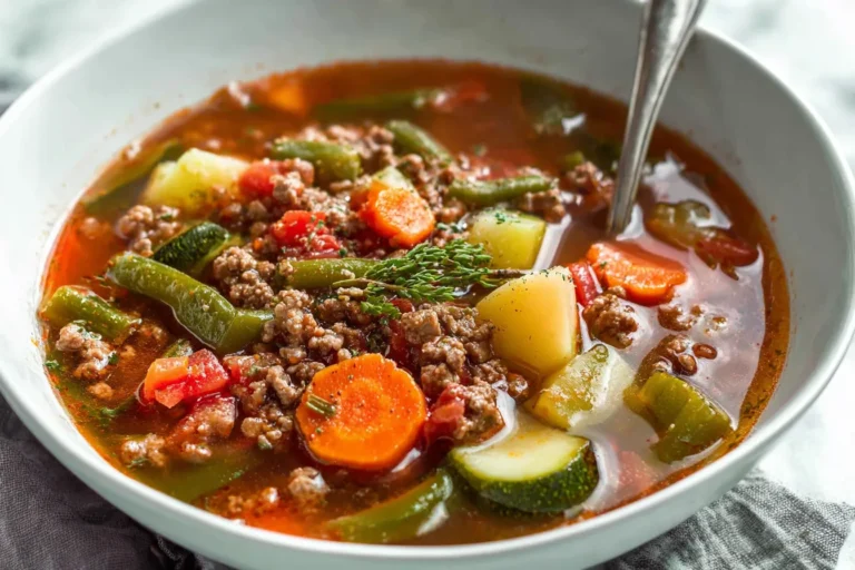 The Best Ground Beef and Veggie Soup