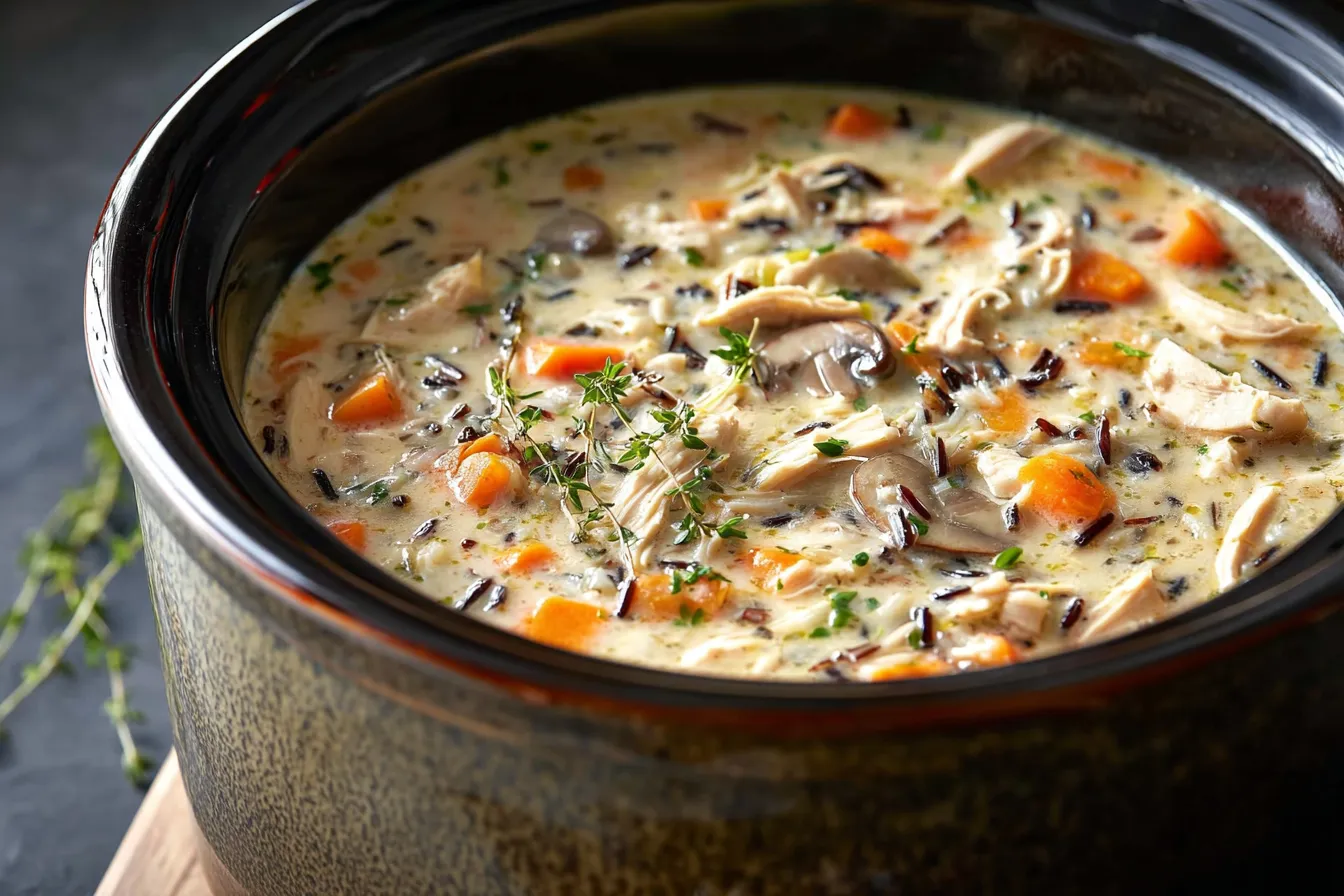 The Best Slow Cooker Chicken Wild Rice Soup