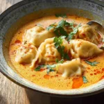 The Best Thai Coconut Curry Dumpling Soup