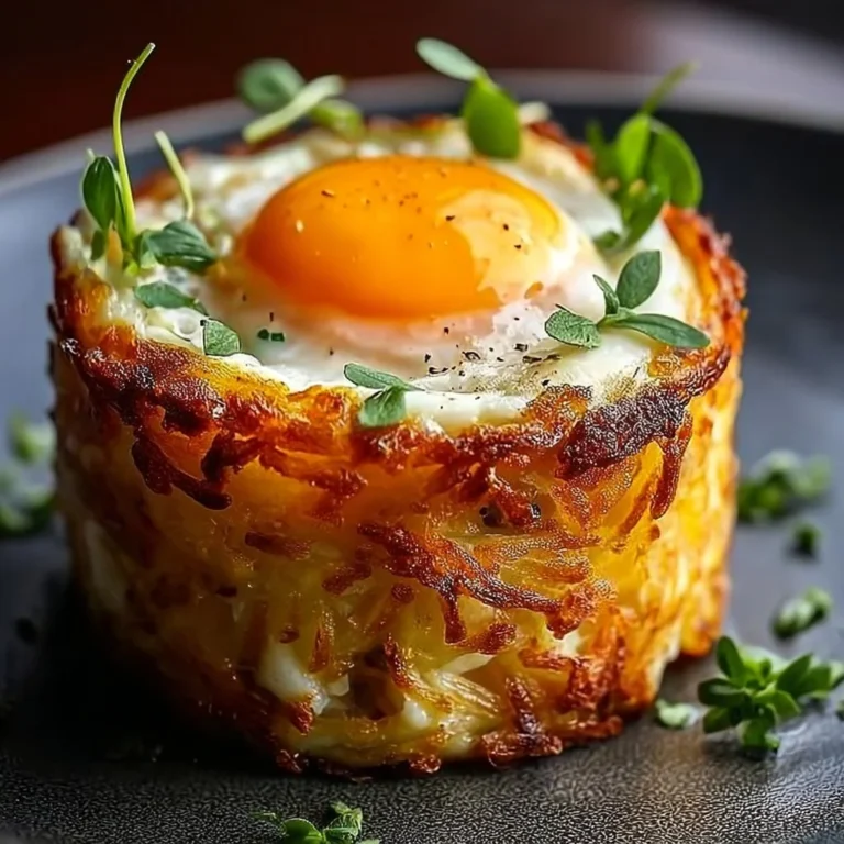 Baked Eggs Napoleon served with fresh herbs and toast