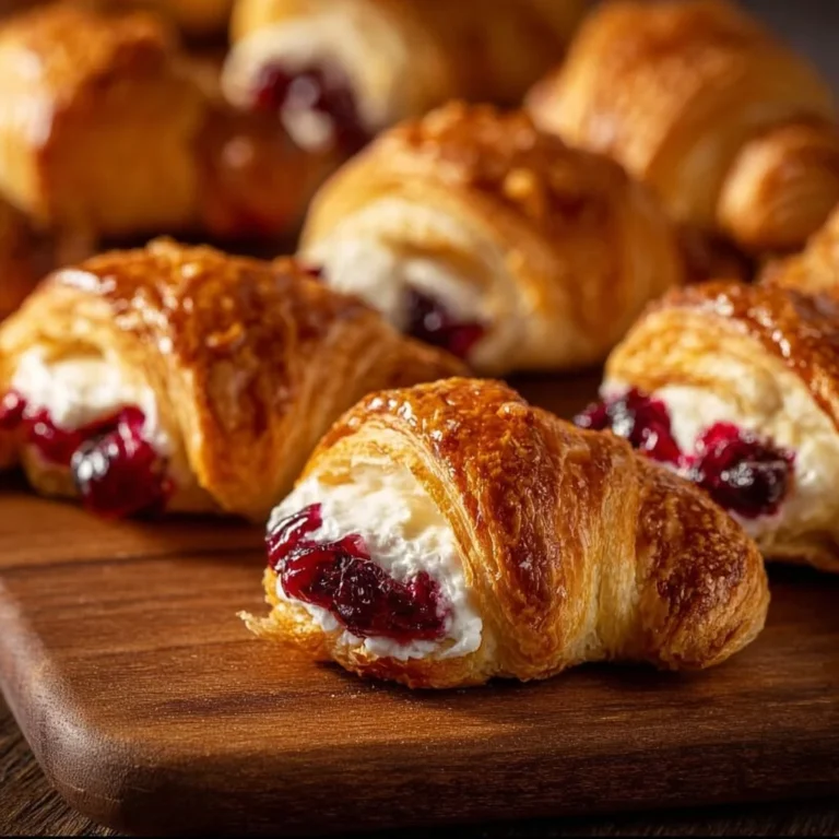 Delicious Cranberry Cream Cheese Crescent Bites on a serving platter