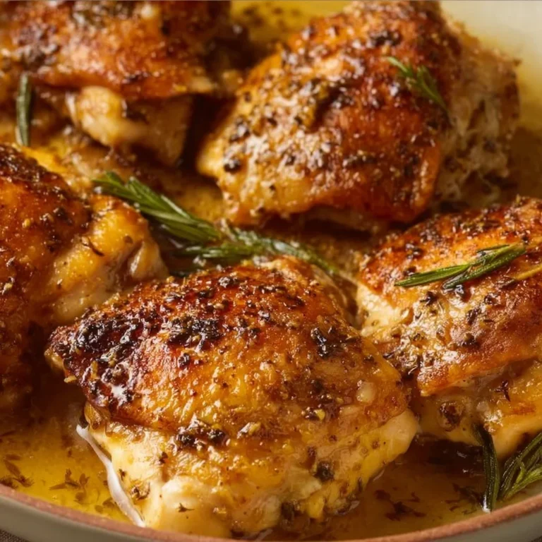 Roasted Dijon Maple Chicken thighs served with vegetables on a plate