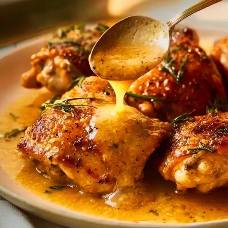 Plate of Dijon Maple Chicken Thighs with herbs and spices