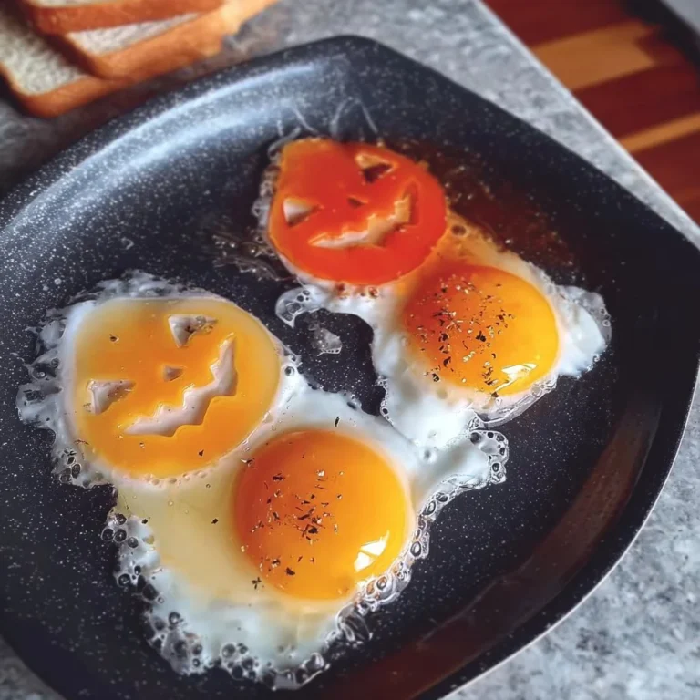Halloween-themed breakfast with spooky egg dishes for a festive morning meal