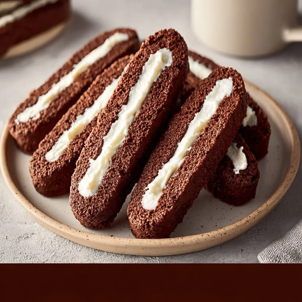 Delicious hot chocolate biscotti perfect for dunking