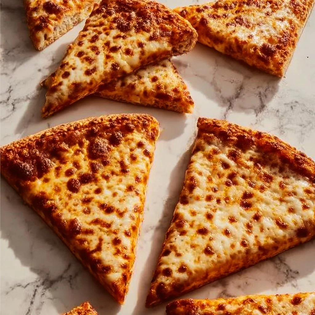 Mini Witch Hat Pizzas topped with cheese and olives for a spooky Halloween treat