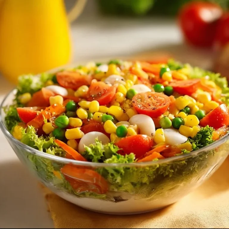 Colorful Nigerian Vegetable Salad with fresh ingredients ready in 10 minutes.