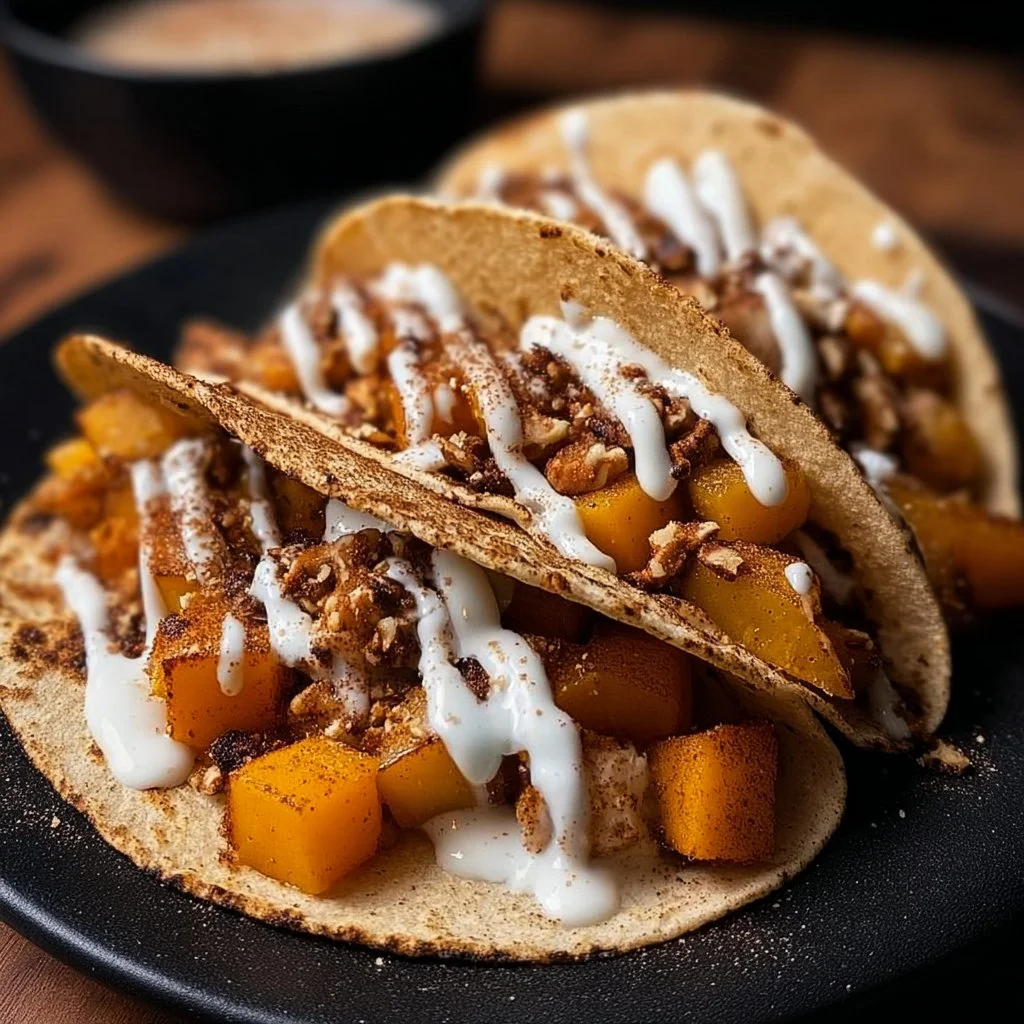 Delicious pumpkin spice dessert tacos perfect for a cozy fall treat