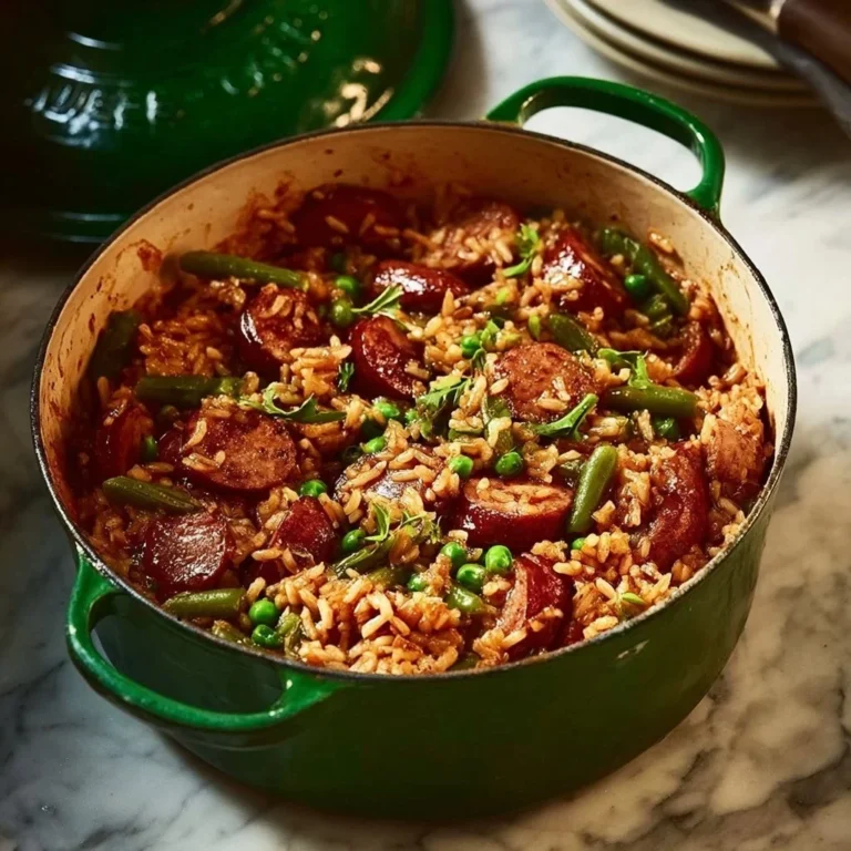Delicious plate of savory homemade jambalaya with shrimp, chicken, and spices