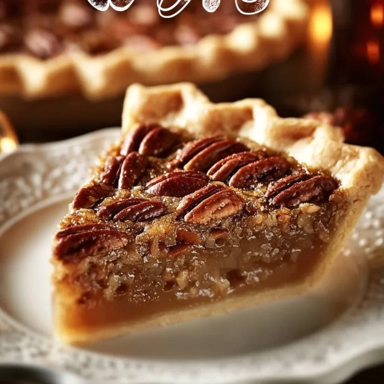 Delicious Southern Pecan Pie with a golden-brown crust and pecan topping