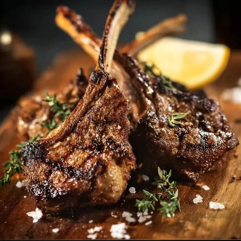 Delicious Spanish-style grilled lamb chops served on a plate