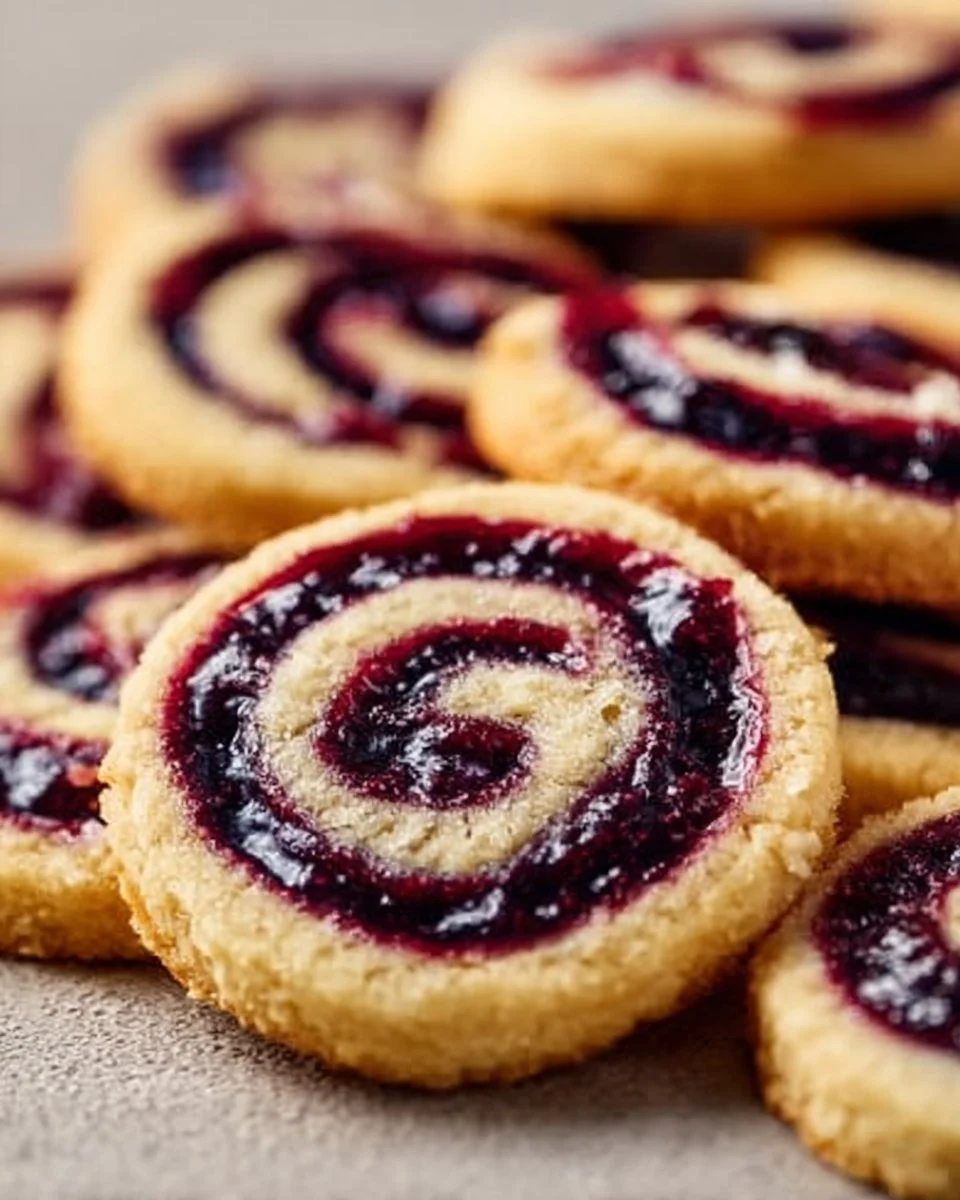 Delicious blueberry swirl sugar cookies with vibrant blueberry swirls