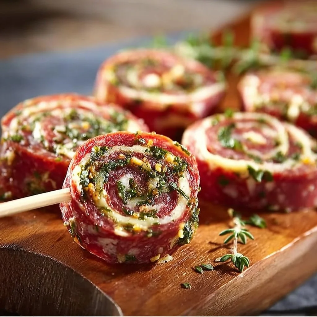Delicious salami pinwheels appetizer for parties
