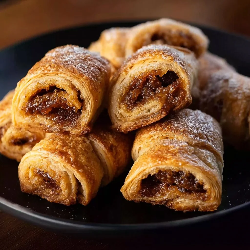 Delicious easy rugelach cookies with sweet fillings ready to enjoy.
