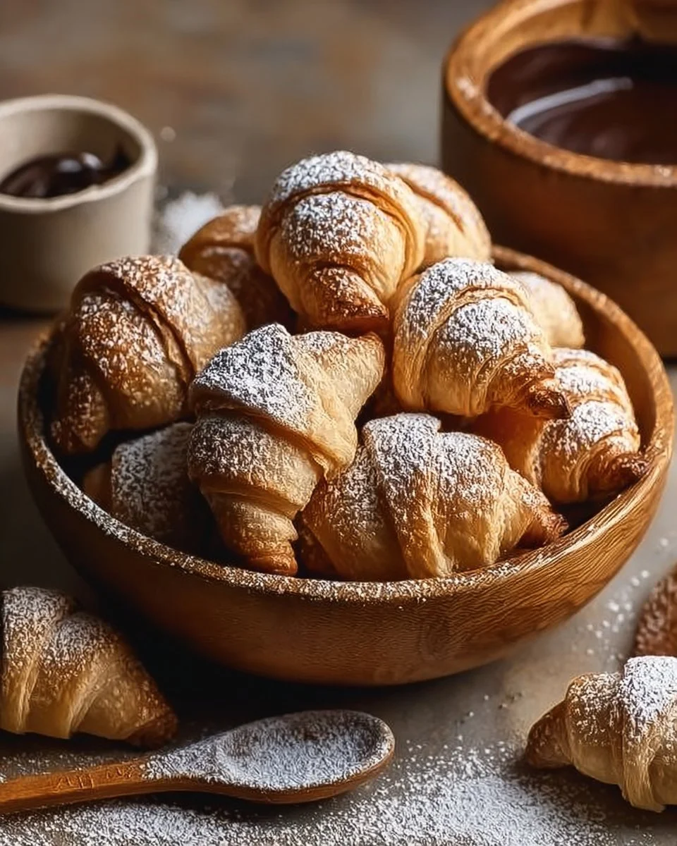 Plate of homemade easy Rugelach cookies with chocolate and nuts