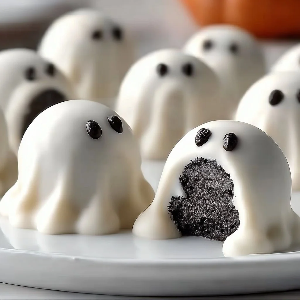 Spooky Ghost OREO Ball Truffles for Halloween