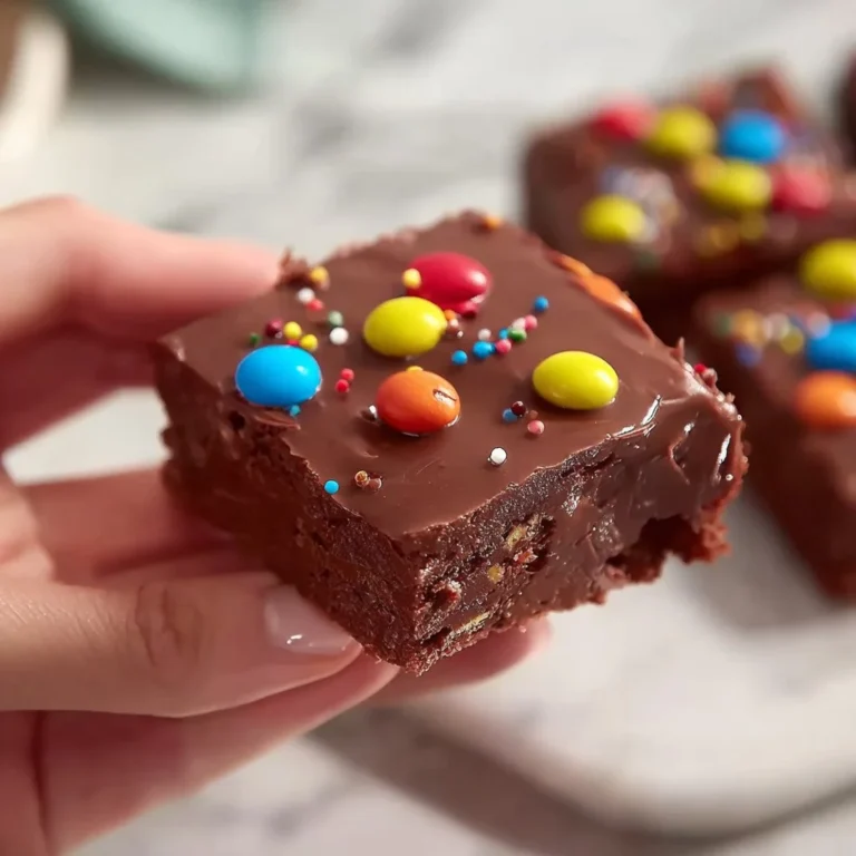 Delicious healthy-ish cosmic brownies topped with colorful sprinkles
