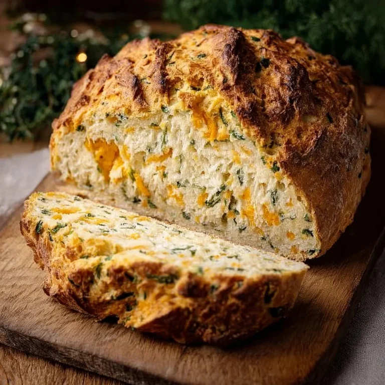 Hearty cheddar herb soda bread baked for winter comfort.
