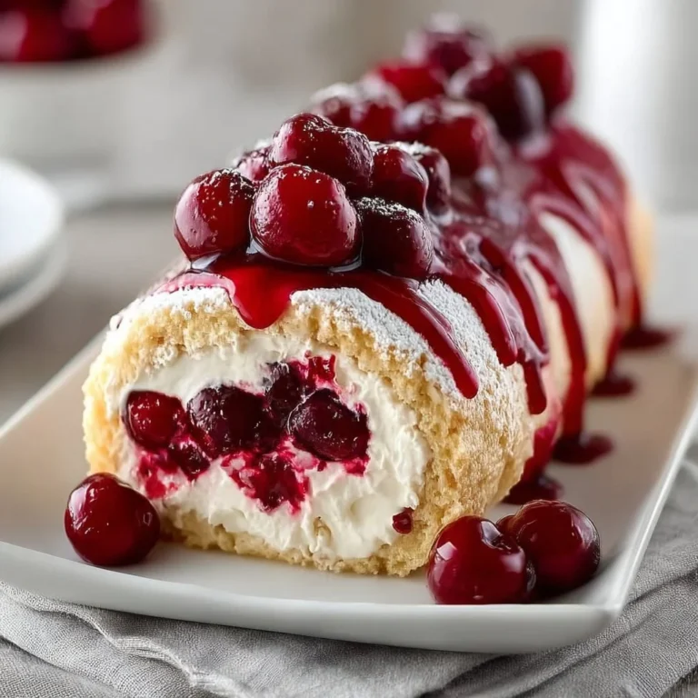 Irresistible Cherry Cheesecake Cake Roll for sweet celebrations