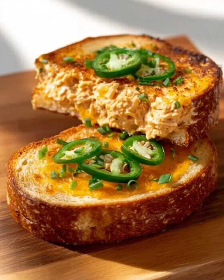 Delicious Jalapeño Cheddar Tuna Melts ready to enjoy.