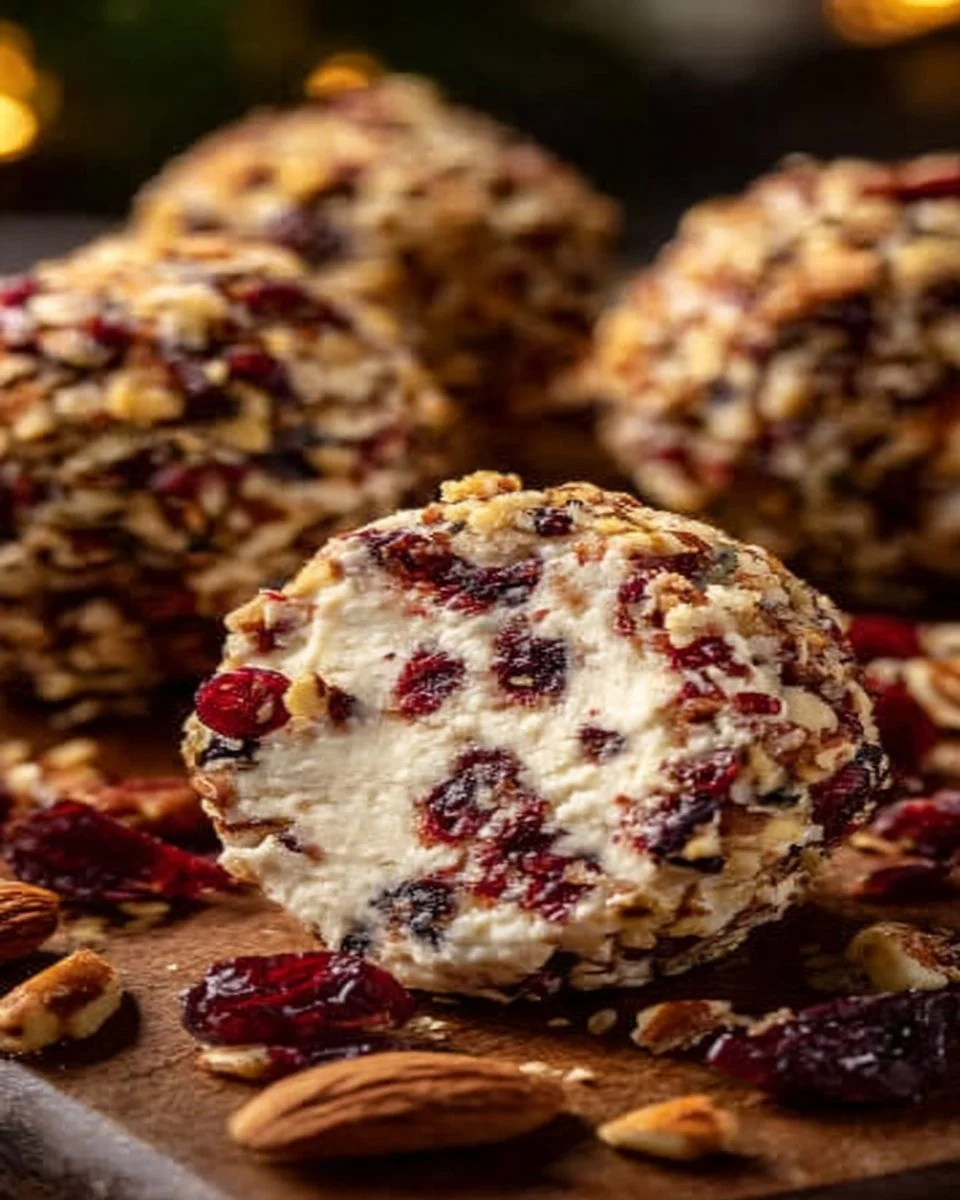 No-bake cranberry cheese balls, a delicious and easy appetizer