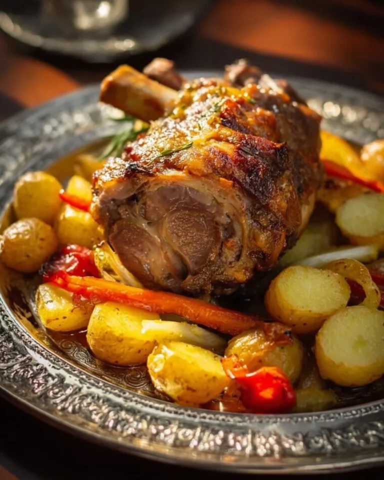 Savory veal shank roast prepared for a family feast