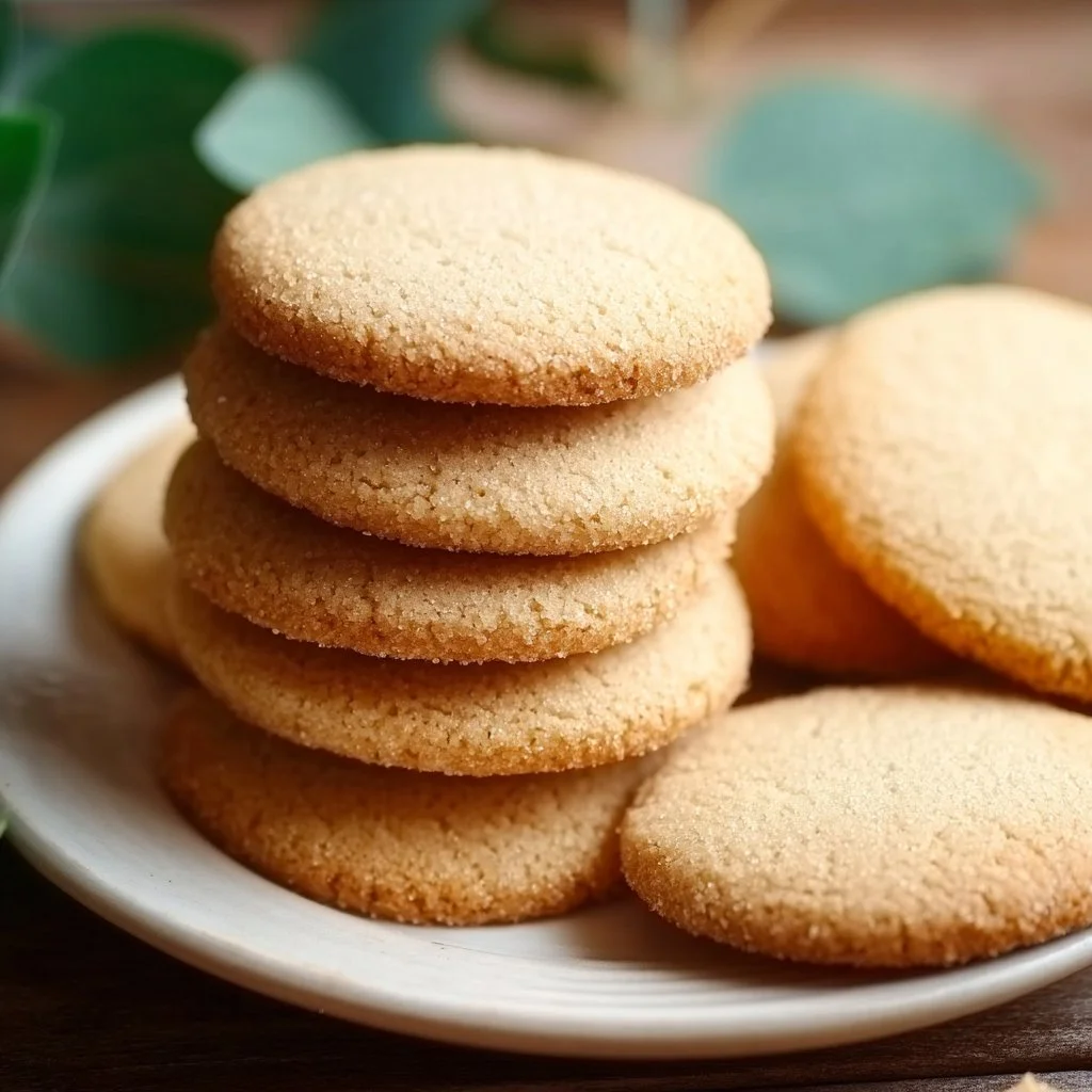 Plate of soft honey cookies ready to enjoy, showcasing their chewy texture.