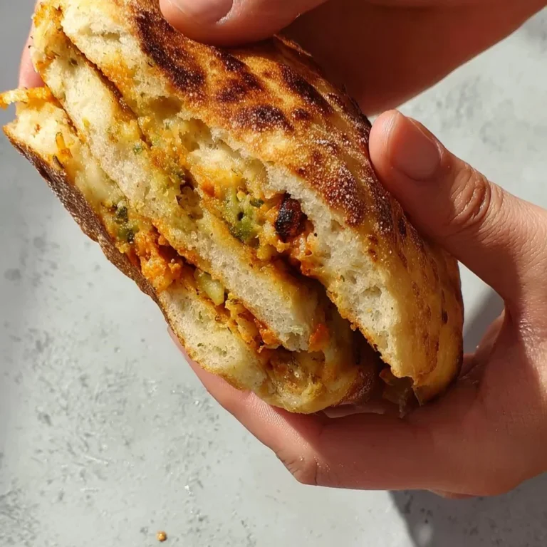 Sun-Dried Tomato Focaccia Sandwich with fresh ingredients and vibrant colors