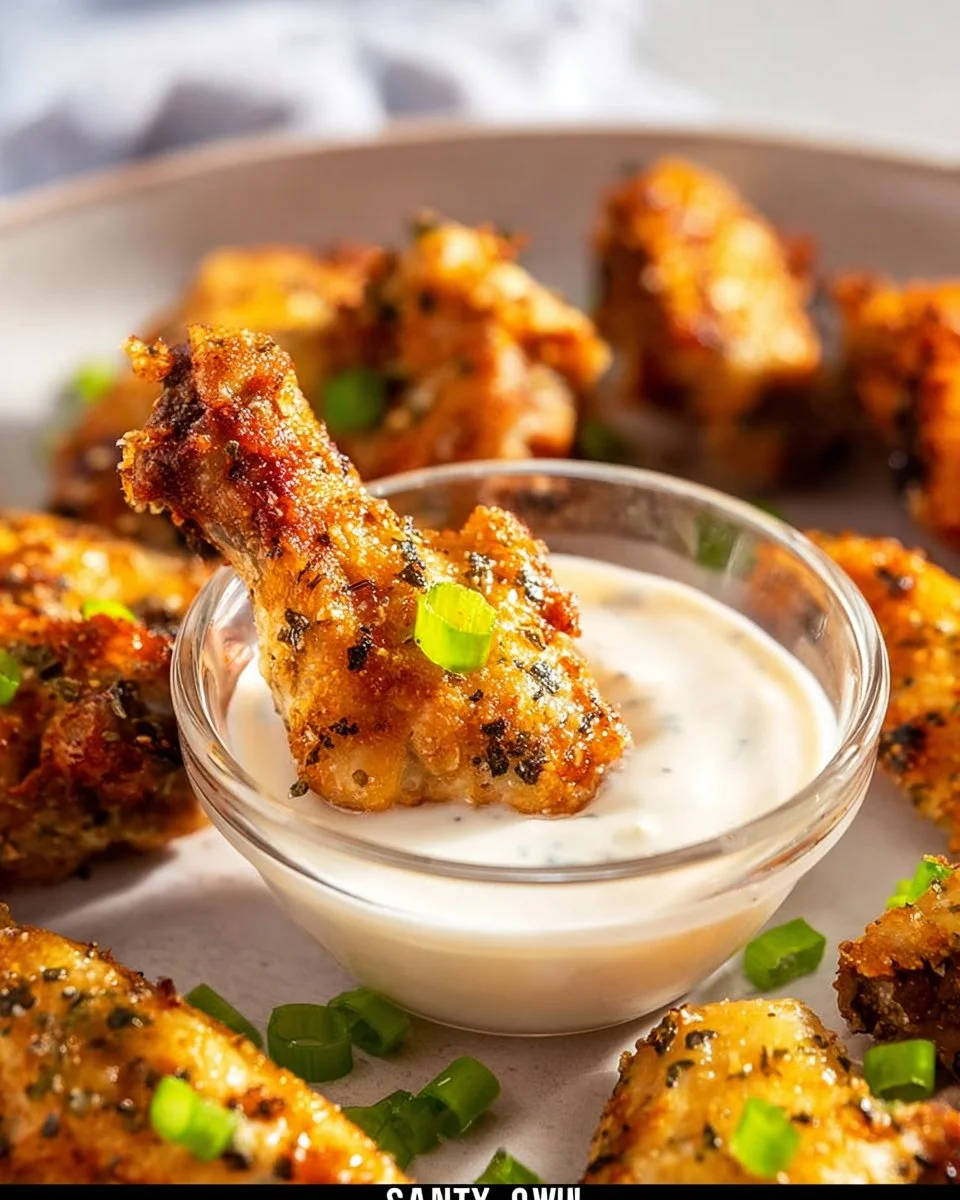 Delicious baked salt and pepper chicken wings on a plate