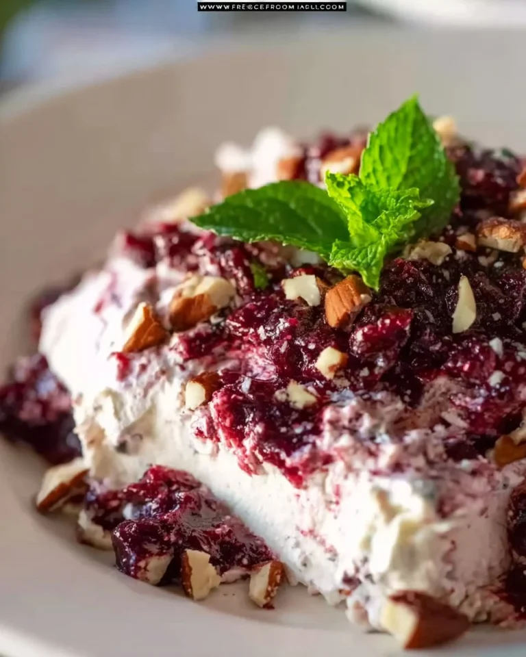 Cranberry Cream Cheese Spread with Pecans served on crackers