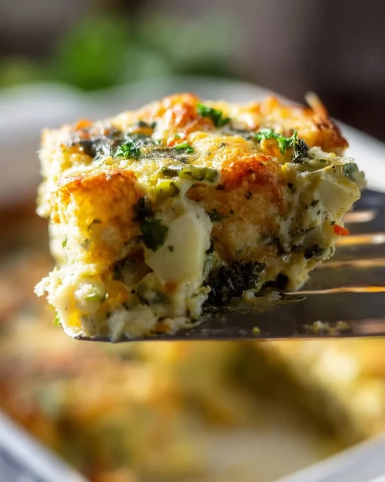 Baked Tater Tot Casserole topped with crispy tots and melted cheese