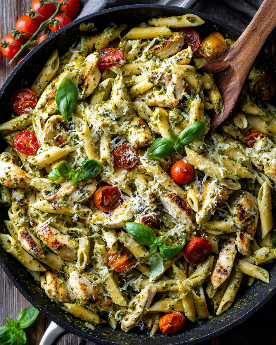 Creamy Chicken Pesto Pasta
