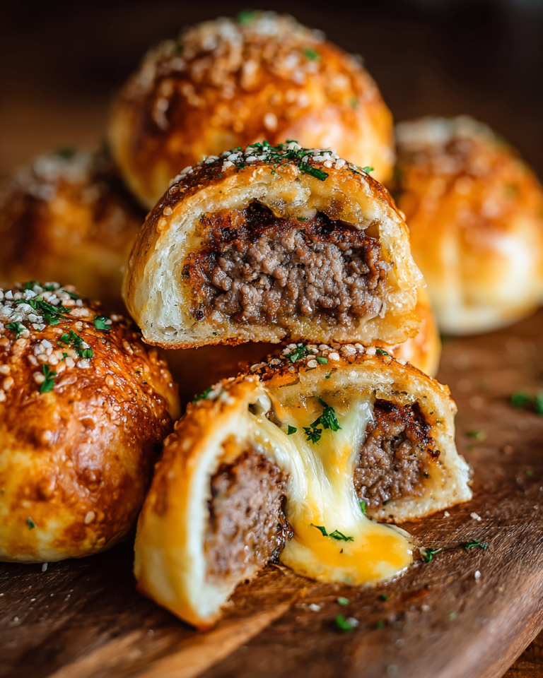Garlic Parmesan Cheeseburger Bombs
