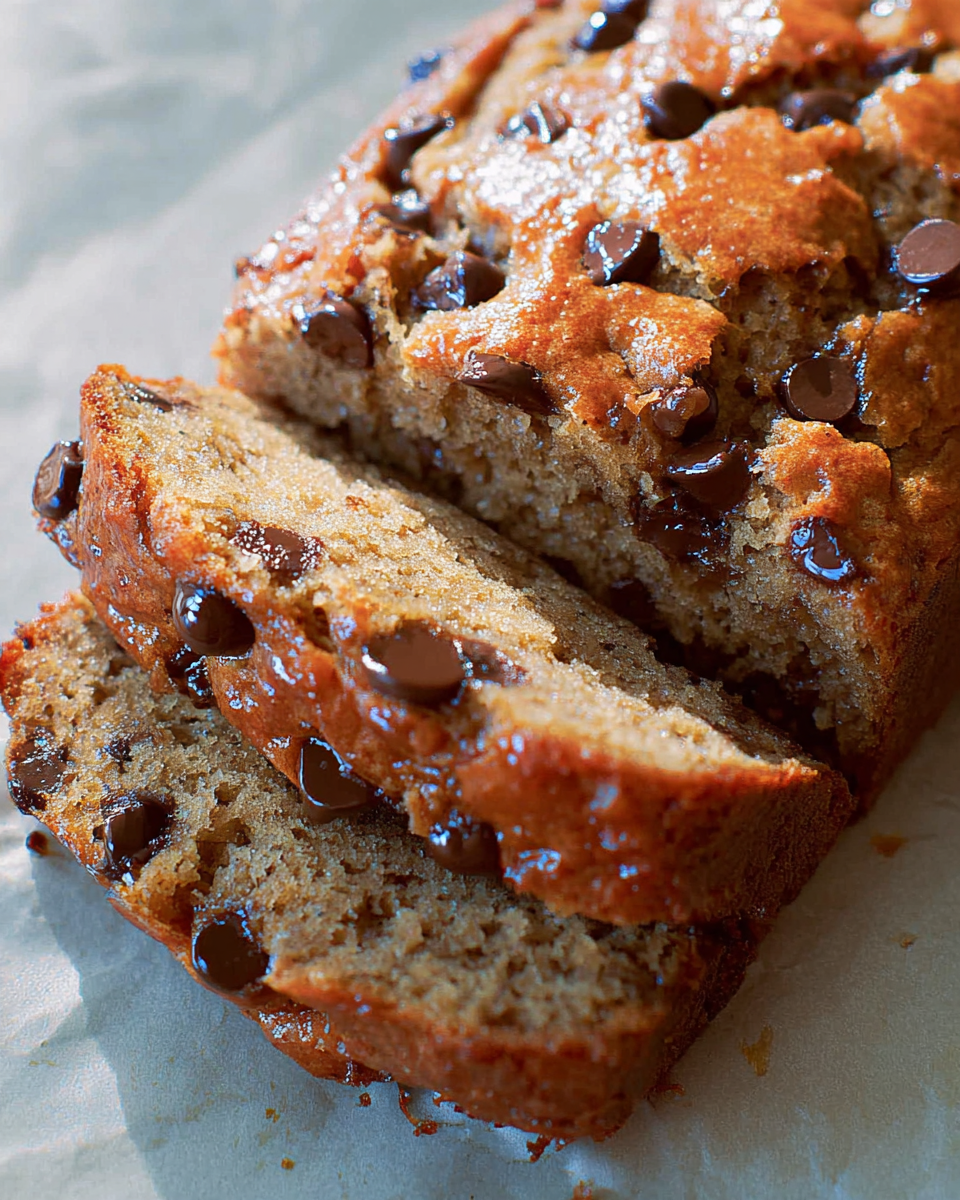 EASY CHOCOLATE CHIP BANANA BREAD