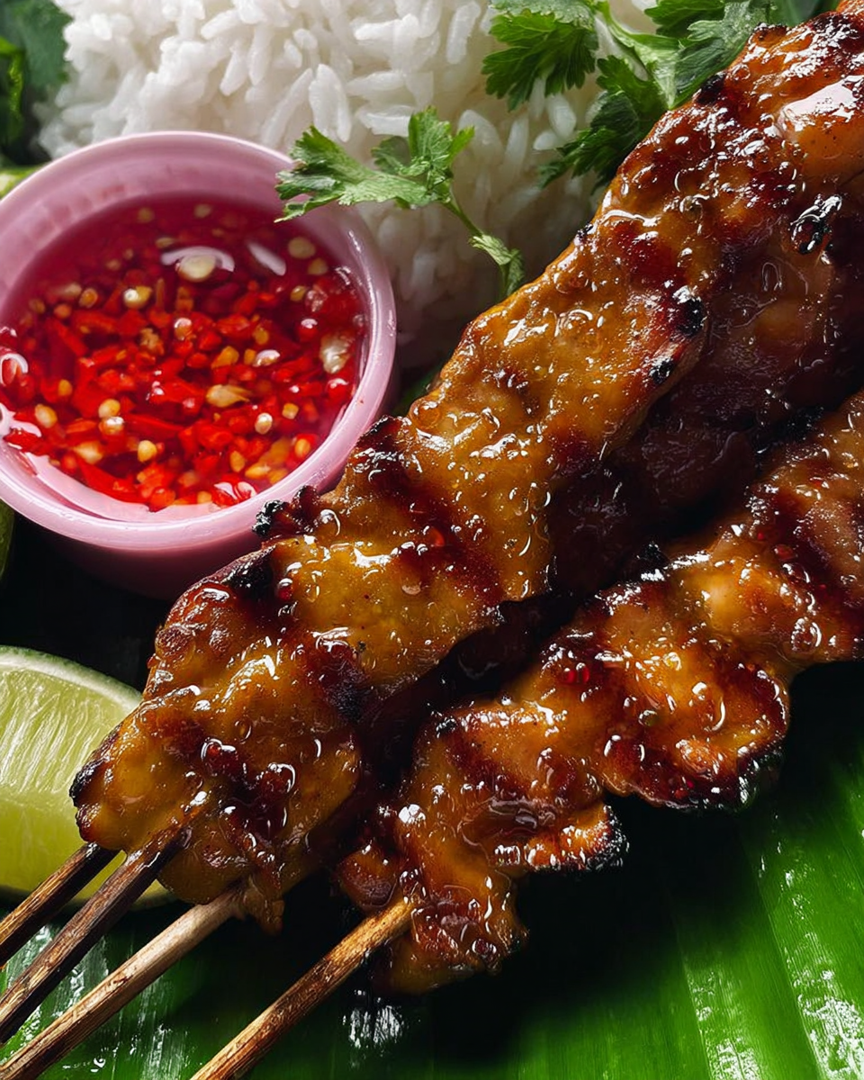 Easy Grilled Thai Chicken Skewers