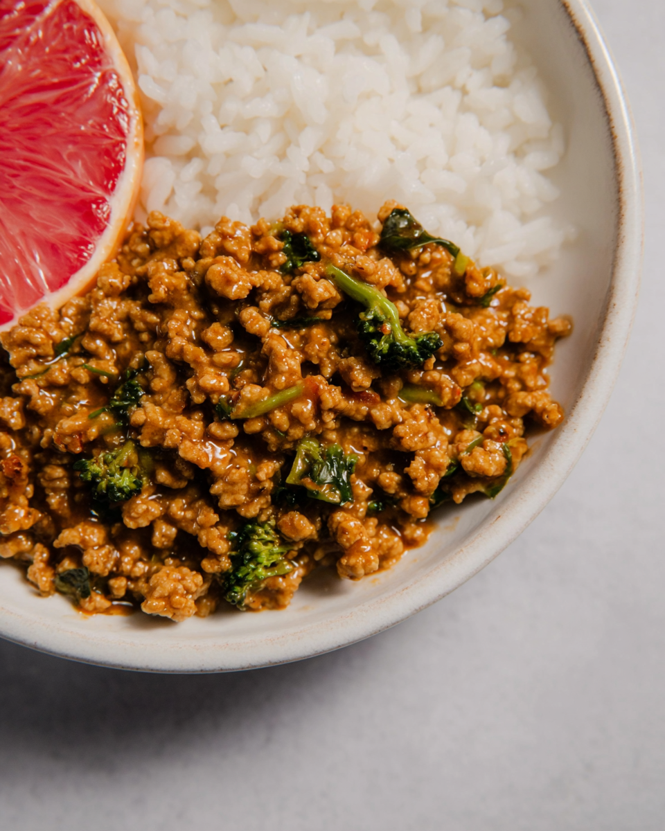 Low Carb Firecracker Ground Chicken Bowl