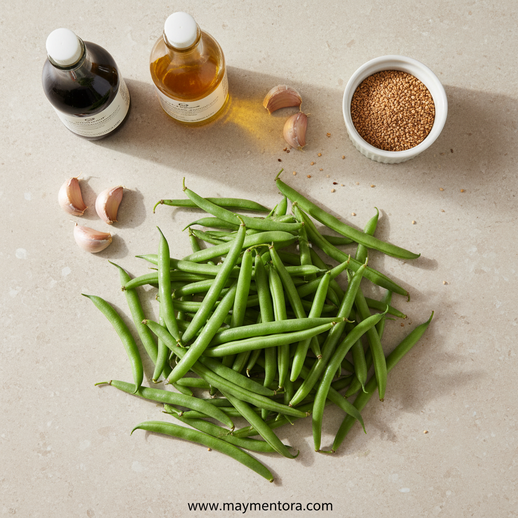 5 simple ingredients for sesame green beans