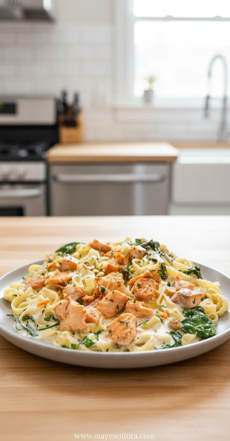 creamy-salmon-pasta-with-mixed-greens_feature