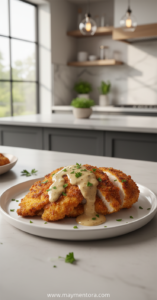 crispy-parmesan-chicken-with-a-rich-garlic-sauce---easy-dinner-idea---delectable-meal_feature