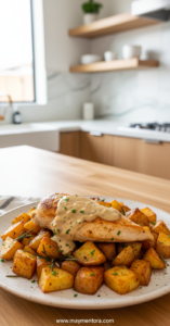 high-protein-creamy-garlic-chicken---crispy-potatoes_feature