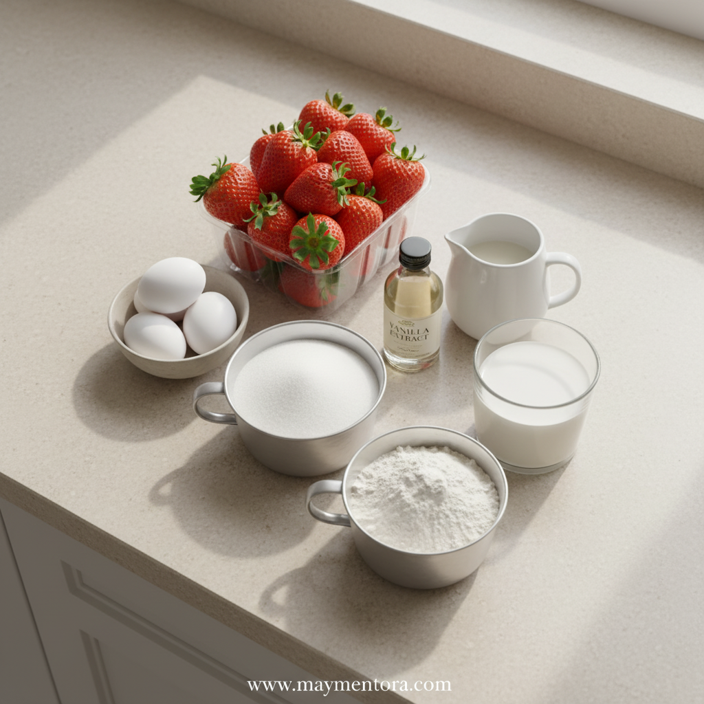 Ingredients for Japanese strawberry shortcake
