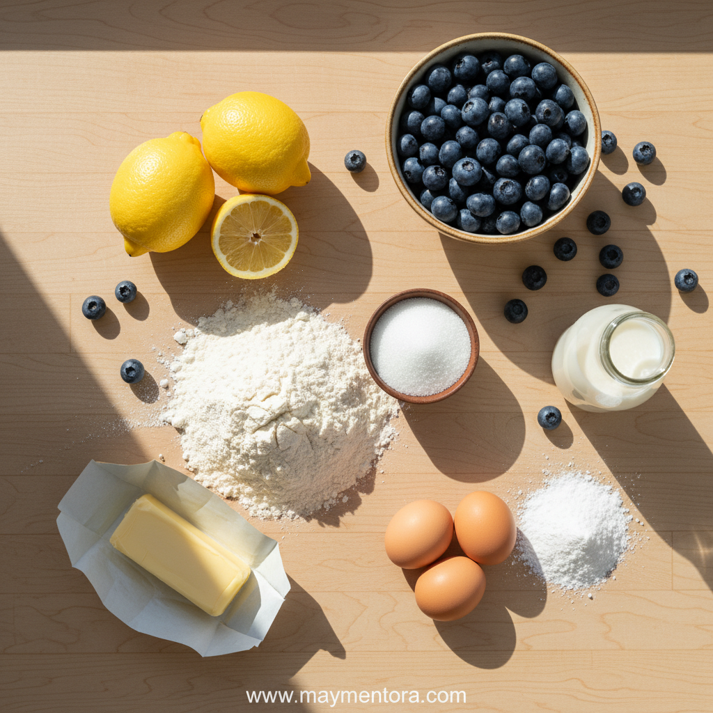 Lemon Blueberry Loaf Ingredients