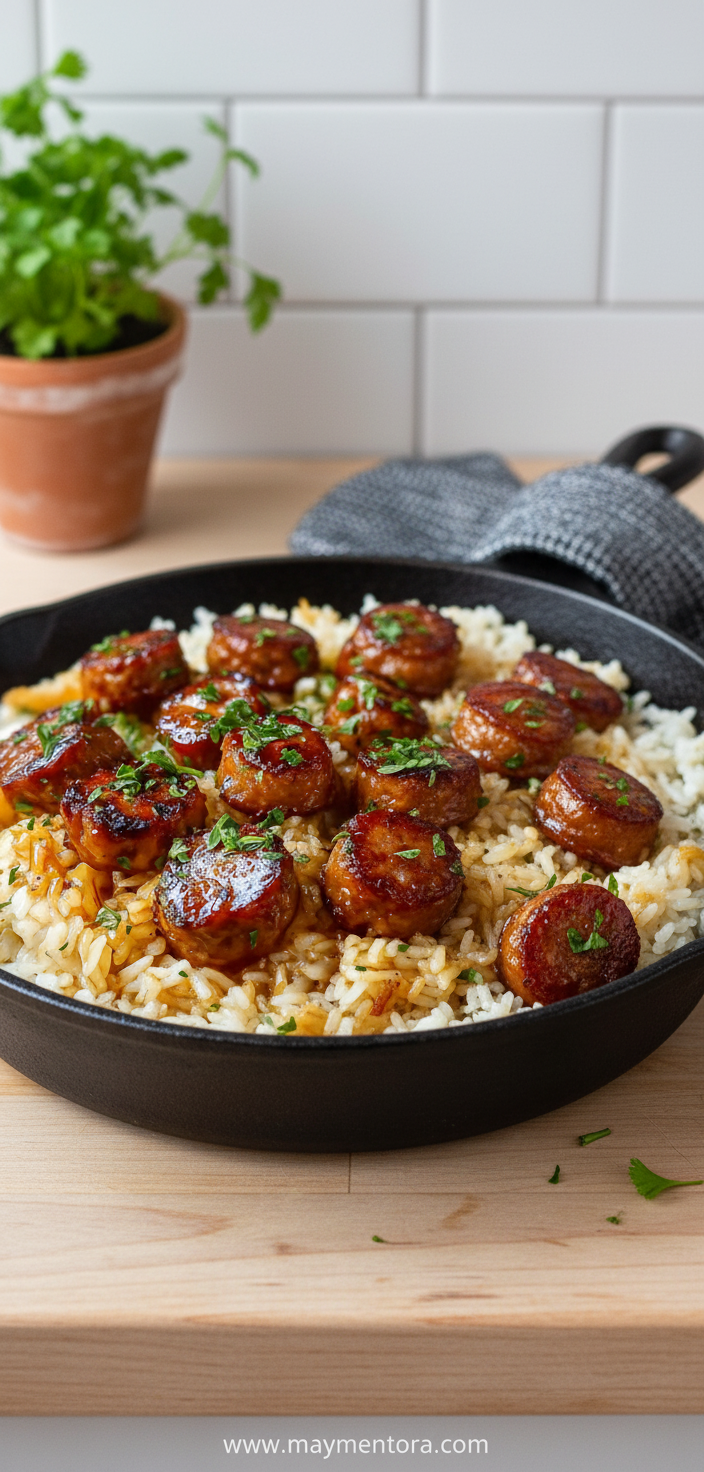 one-skillet-cajun-honey-garlic-sausage---rice_feature