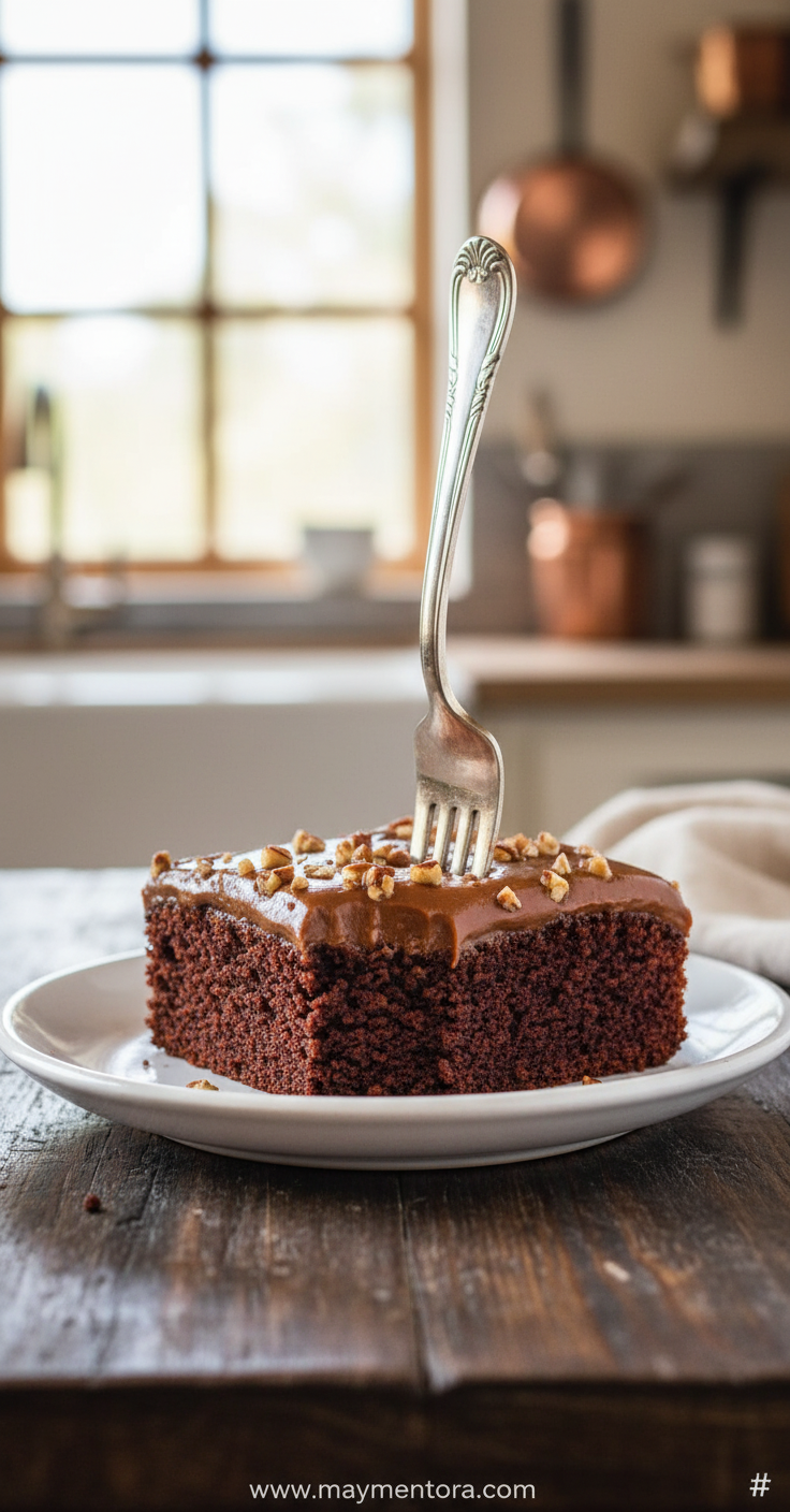 Delicious Texas chocolate sheet cake with rich chocolate frosting